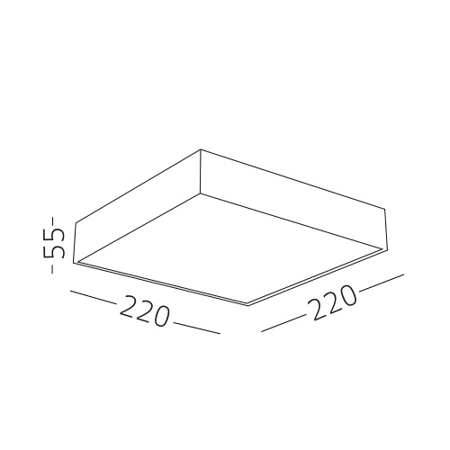 ST608.432.27 Светильник потолочный Черный LED 1*27W 3000K 2 160Lm Ra>90 120° IP20 L220xW220xH55 180- Накладные светильники