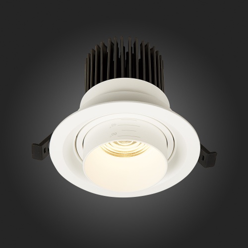 ST701.538.12 Св-к встр. Zoom Белый LED 1*12W 3000K 960Lm Ra90 15°-60° IP20 D115xH95 170-240V Встраиваемые светильники