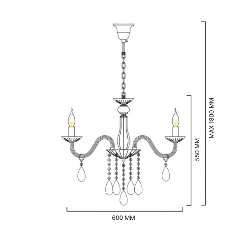 Подвесная люстра RAINBOW D60 196806-26