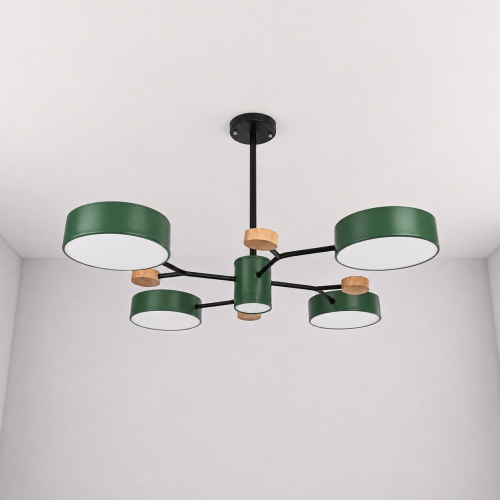 Люстра на штанге MEADE 5 lamps Green 207856-26