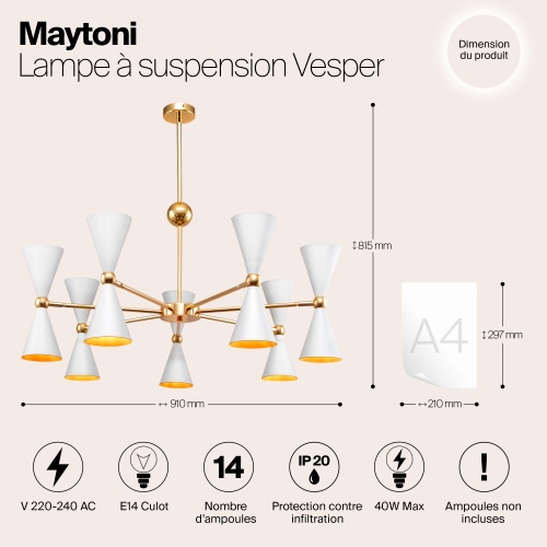 Подвесной светильник Maytoni MOD108PL-14WG