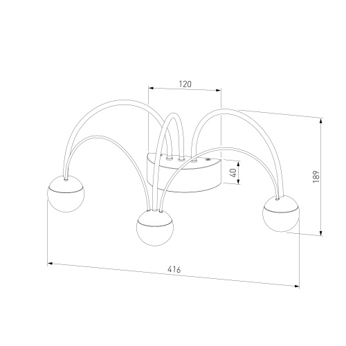 Настенный светильник Eurosvet 90031/3 золото