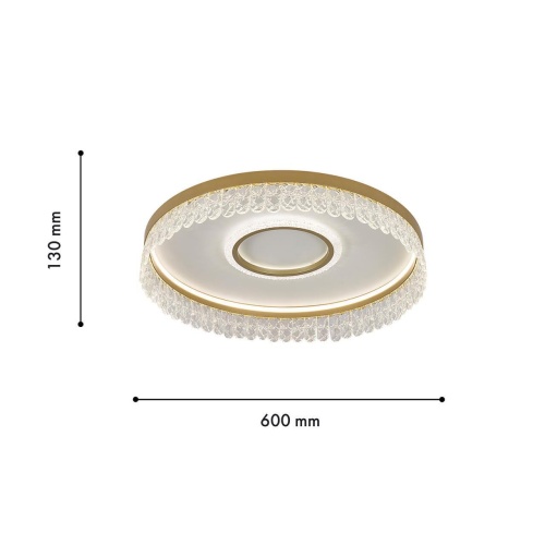 Потолочная люстра F-Promo 4186-2C, потолочная люстра, D600xH130, LEDx22W + LEDx136W, 8295LM, 3000-6000K, included, remote control