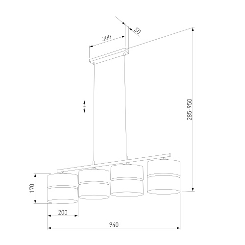 Подвесной светильник TK Lighting 4775 Hilton Gold