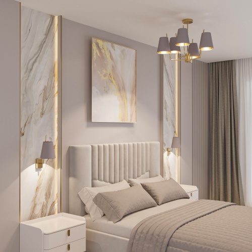 Потолочный светильник Eurosvet 60173/6 латунь Smart