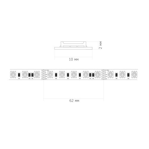 ST1004.017.20RGB Светодиодная лента  - -*16,8W  Lm Ra90 IP20 L5000xW10xH2 24VV Светодиодные ленты