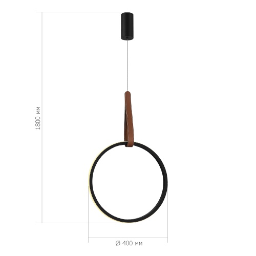 SL6131.403.20 Светильник подвесной ST-Luce Черный/Черный, Терракотовый LED 1*20W 4000K SHAPE