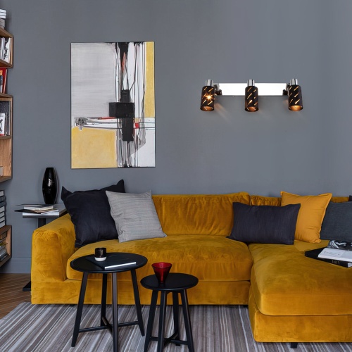 Настенный светильник Eurosvet 20090/3 черный/хром