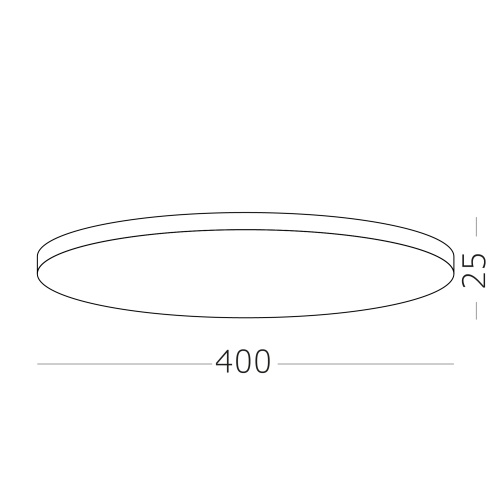 ST601.432.32 Светильник потолочный Черный LED 1*32W 3000K 2 880Lm Ra>90 120° IP20 D400xH25 180-240V Накладные светильники