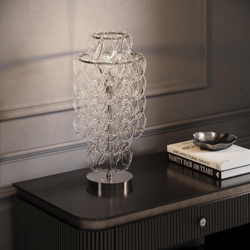 Никель Bogate's 1_380 /настольный светильник