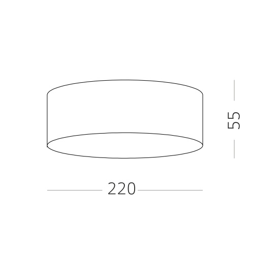ST606.432.27 Светильник потолочный Черный LED 1*27W 3000K 2 430Lm Ra>90 120° IP20 D220xH55 185-265V Накладные светильники