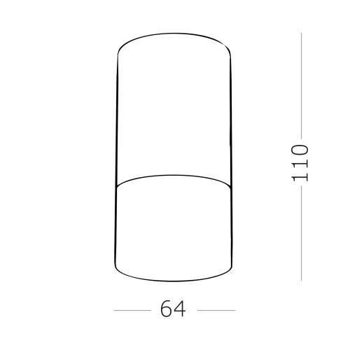 ST100.502.05 Светильник потолочный Белый LED 1*5W 3000K 390Lm Ra>80 120° D64xH110 170-240V Накладные светильники