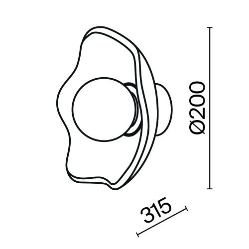 Настенный светильник (бра) Maytoni MOD207WL-01BS