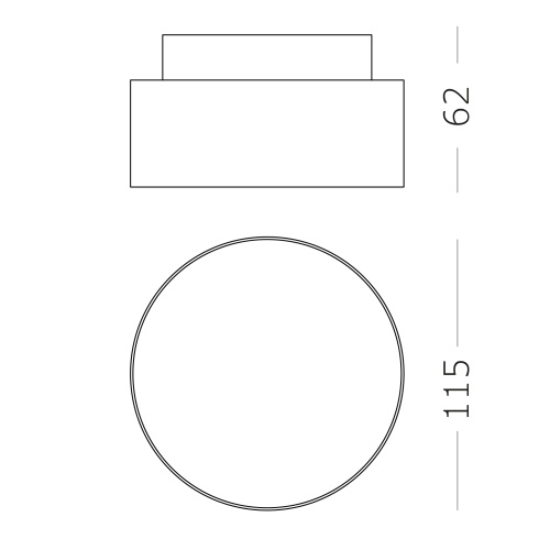 ST166.542.17 Светильник потолочный Белый LED 1*12+5W 4000K 1 190Lm Ra>90 120 ° IP20 D115xH62 85-265V Накладные светильники