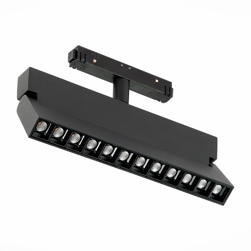 ST362.436.12 Магнитный трековый светильник Черный LED 1*12W 3000K 1 009Lm Ra>80 36° IP20 L219xW22xH1 СКАЙЛАЙН 48V