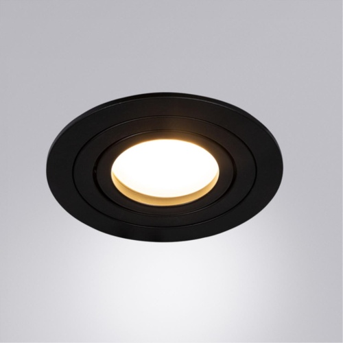 Точечный встраиваемый светильник Arte lamp A2167PL-1BK Светильник потолочный встраиваемый TARF для MR16 Ø92x22мм черный IP20 монтаж Ø80мм