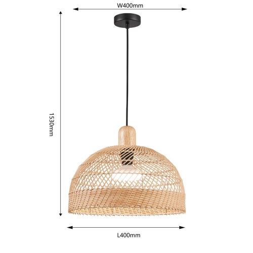 Подвес Favourite 4460-1P, подвес, D400xH480/1530, 1xE27x60W, excluded