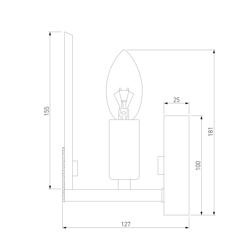  Eurosvet 60158/1/ настенный светильник/ латунь