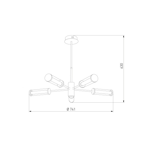 Потолочный светильник Eurosvet 50386/5 LED латунь