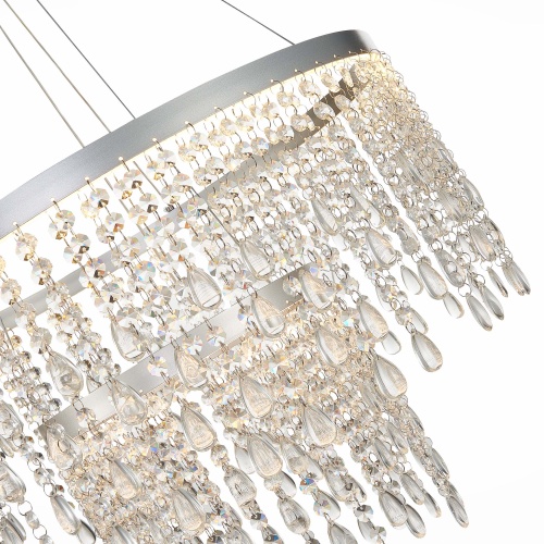 SL6201.103.55 Люстра подвесная ST-Luce Серебристый/Прозрачный LED 1*55W 3000K/4000K/6000K ВЕГА