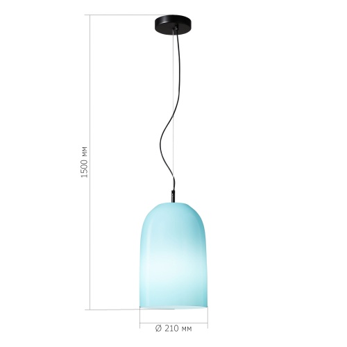 SL2001.403.01 Светильник подвесной ST-Luce Черный/Синий E27 1*60W MILO