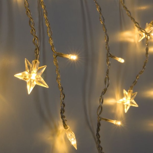 Гирлянда бытовая электрическая бахрома Eurosvet 100-002 теплый белый