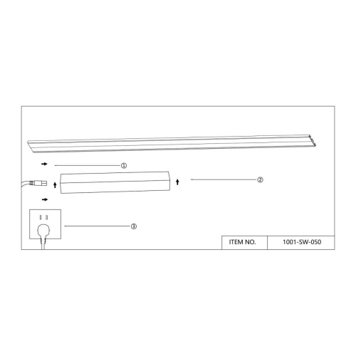Проводной коннектор unica Favourite 1001-SW-050, сетевой шнур, L500xW36, IP20
