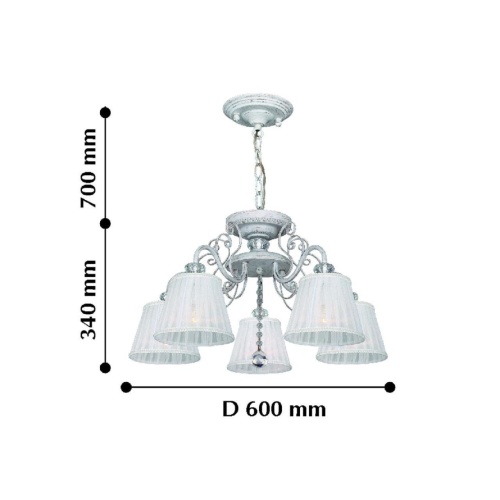 Подвесная люстра F-Promo 2150-5PC, люстра подвесная, D600xH340/1040, 5xE14x40W, excluded
