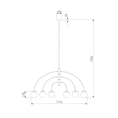Потолочный светильник Eurosvet 30179/6 черный