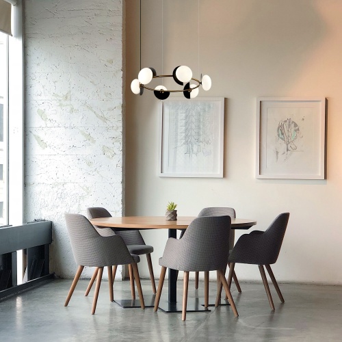 Подвесной светильник Eurosvet 70150/6 черный/латунь Smart