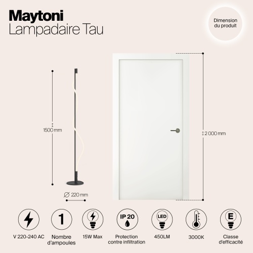 Напольный светильник (торшер) Maytoni MOD166FL-L15B3K