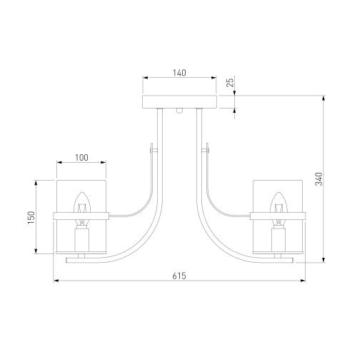 Потолочный светильник Eurosvet 60085/5 античная бронза