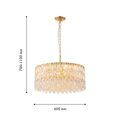 Подвесная люстра Favourite 4722-12P, подвесная люстра, D600xH700/1100, 12xE14x40W, excluded