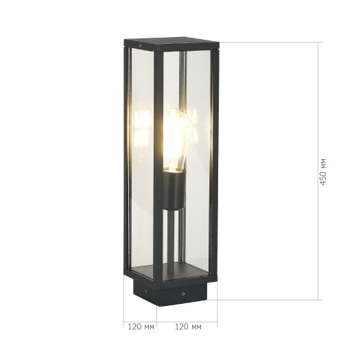 SL9019.705.01 Светильник уличный напольный ST-Luce темно-серый E27 1*15W GROSS