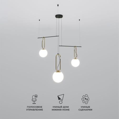 Подвесной светильник Eurosvet 70143/3 черный Smart