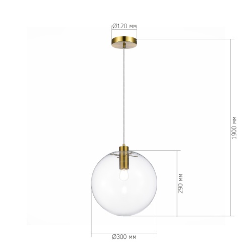 SL1056.223.01 Подвес ST-Luce Золотой/Прозрачный E27 1*60W NOOR