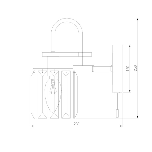 Настенный светильник Eurosvet 70090/1 графит
