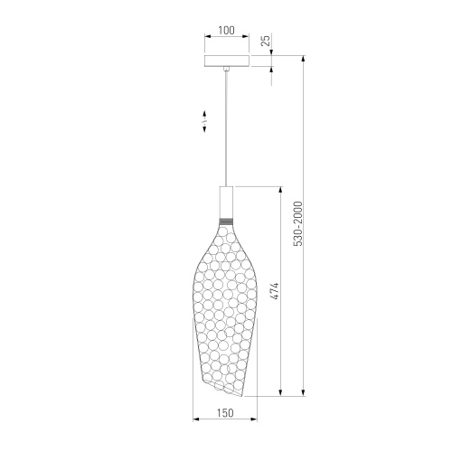 Подвесной светильник Eurosvet 90380/1 золото