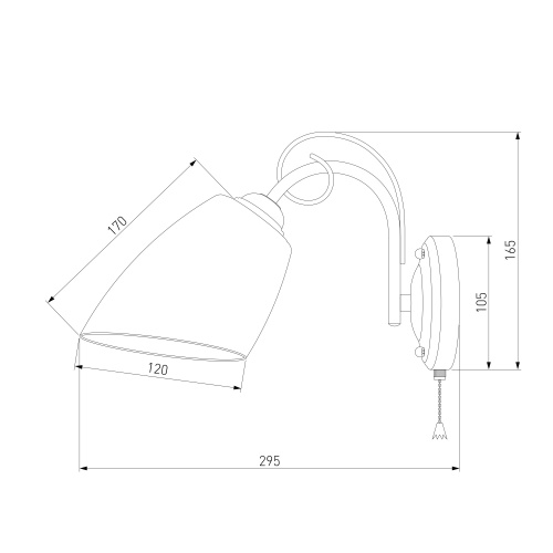 Настенный светильник Eurosvet 30107/1 античная бронза