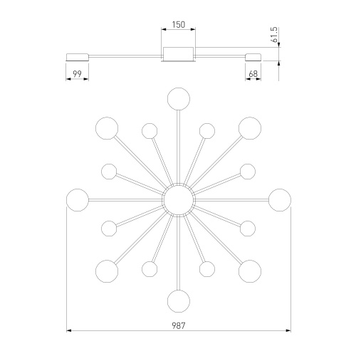 Потолочный светильник Eurosvet 90242/16 хром