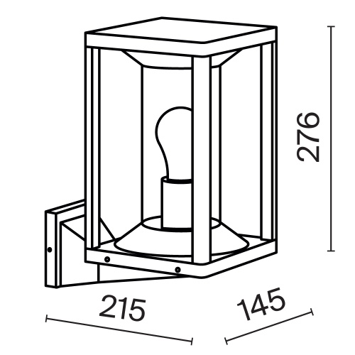 Уличный настенный светильник Outdoor O452WL-01GF