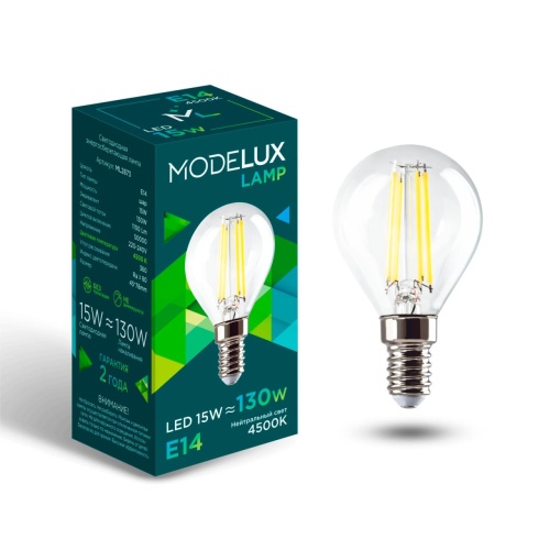 Светодиодная лампа MODELUX ML2873- G45-15W-Е14-4500 clear