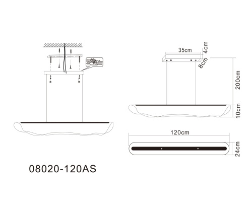 Подвес Kink Light Майра черный 08020-120AS,19