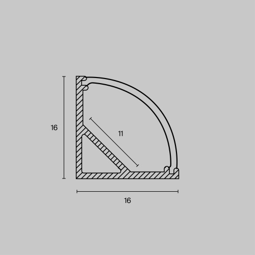 Профиль Led Strip ALM008S-2M