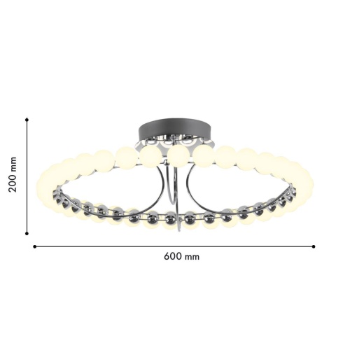 Потолочная люстра Favourite 4589-6C, потолочная люстра, D600xH200, LEDx43W, 3400LM, 4000K, included
