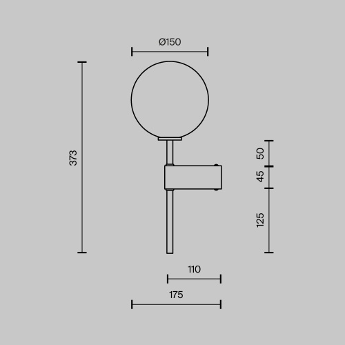 Настенный светильник (бра) Maytoni MOD172WL-01BS