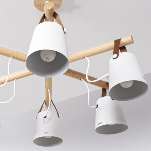 Люстра на штанге NATURA C6 white 178004-26