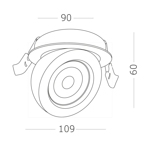 ST654.448.10 Св-к встр. Черный LED 1*10W 4000K 850Lm Ra>90 38° IP20 D109xH60 180-240V Встраиваемые светильники