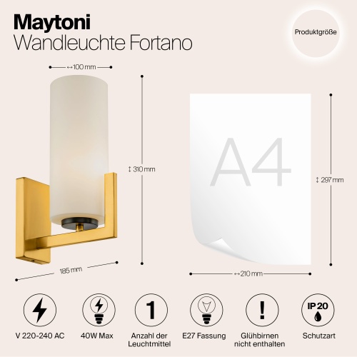 Настенный светильник (бра) Maytoni MOD089WL-01BS
