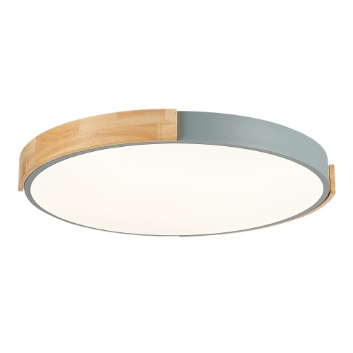 SLE201372-01 Светильник потолочный Серый, Светлое дерево/Белый LED 1*40W 3000K/4000K/6000K ДЕЛИА